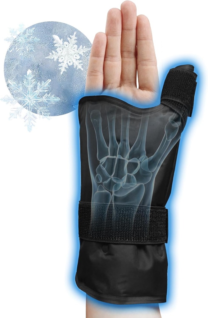 Pols Ice Pack Wrap, Gel Compressie Support, Flexibele Hot & Cold Brace voor Handletsels Herbruikbaar, Reumatoïde, Tendinitis, Zwelling, Carpale Tunnel, Artritis, Koude Pack voor Pijn & Spiertherapie