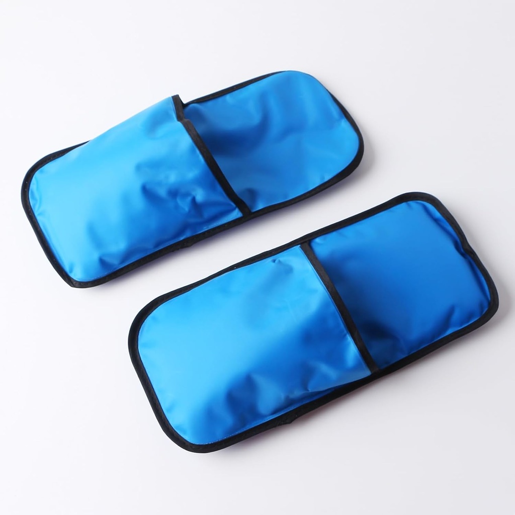 Koude Therapie Slippers, Voet Ice Pack Wrap, Neuropathie Slippers Snelle Relief Ice Slippers voor Moe en gezwollen voeten, Hot feet, Plantar Fasciitis Relief (Blauw, Groot)