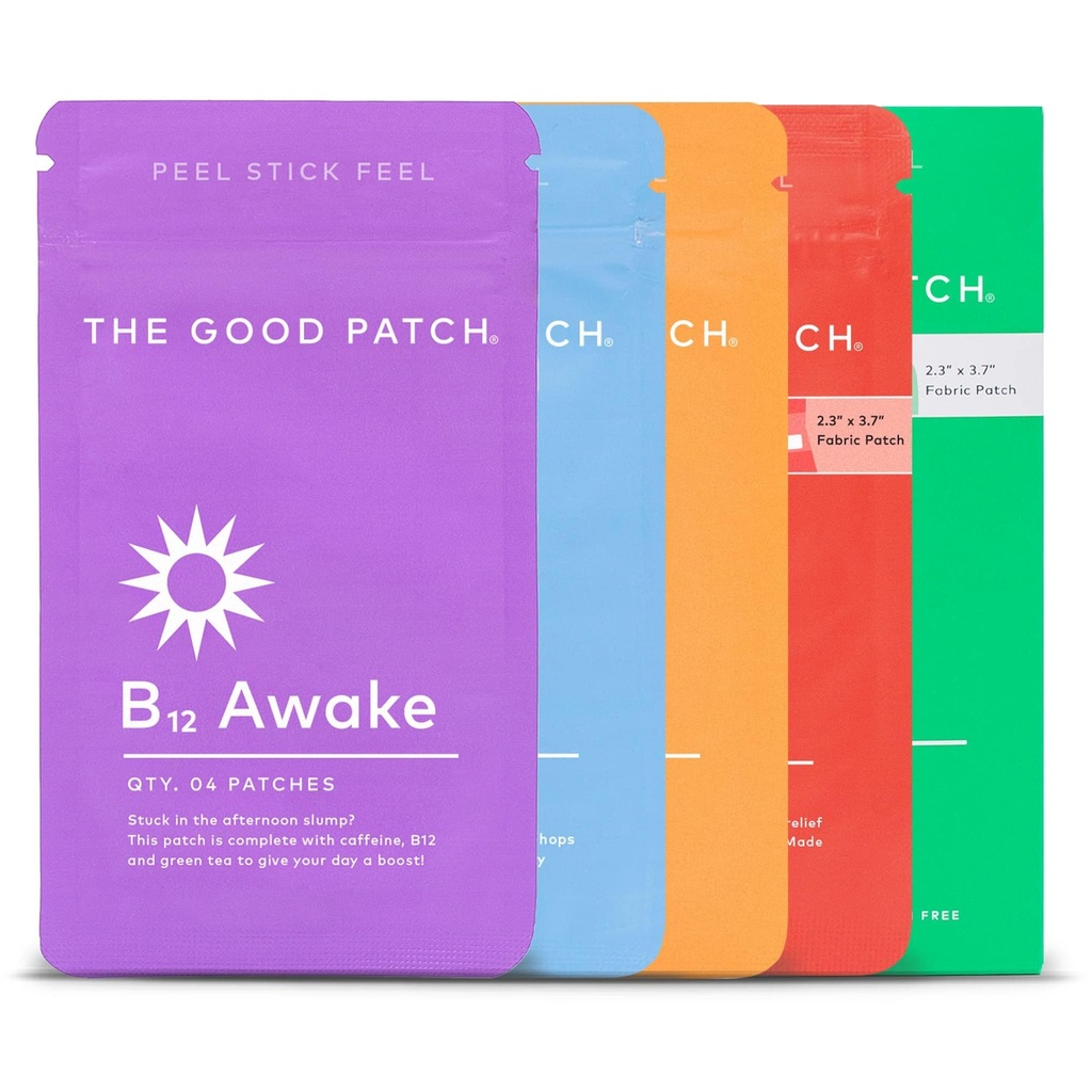 The Good Patch Complete Plant-Powered Patches – B12 for Energy, Dream for Sleep, Rescue for Recovery, Cycle for Balance, Relief for Comfort (20 Patches)