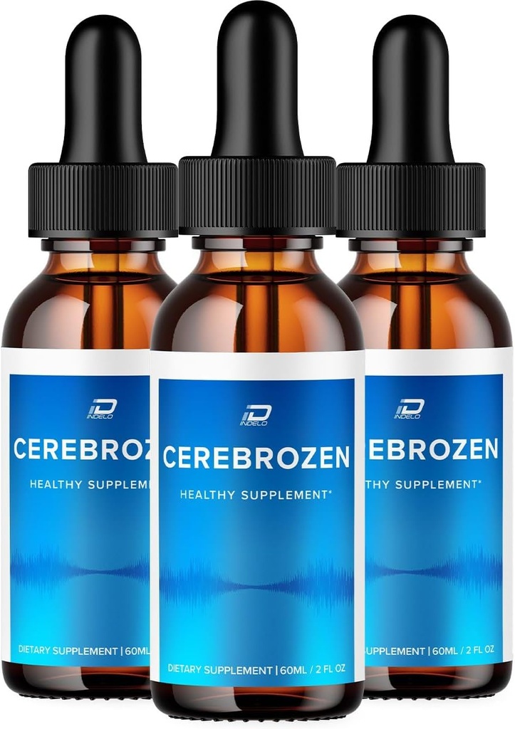 Cerebrozen Tinnitus oordruppels - Cerebrozen 24, Cerebrozen vloeibare druppels, Cerebrozen Reviews, Cerebrozen druppels voor oorreliëf (3 Pack - 180 ML)