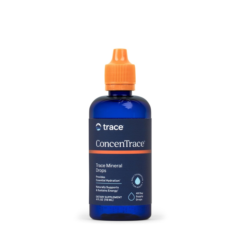 Trace Minerals Concentrace Trace Mineral Drops - Liquid Supplement for Bone & Joint Support - Aids Hydration & Electrolyte Restoration - Unflavored-Original, 4 fl oz (48 Servings)