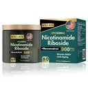 NAD+ Supplement - Liposomal Nicotinamide Riboside, Resveratrol, quercetine Hoge zuiverheid NAD Supplement voor anti-aging, energie, focus - 80 Capsules (40 Serving)