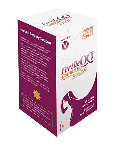 FertileQQ - Boost Your Fertility - CoQ10 Plus PQQ (Pyrroloquinoline Quinone) - 100mg CoQ10 Plus Natural PQQ 20mg