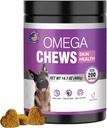 Omega 3 voor honden huid en jas supplement voor hond Allergie Kauwt jeukende huid verlichting Visolie droge huid reatment Zalmolie supplement 200 tabletten