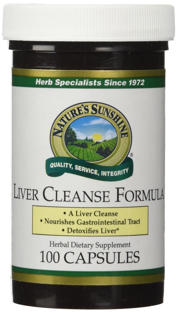 Nature's Sunshine Liver Cleanse Formula, 100 capsules Un mélange d'herbes conçu pour noyer le foie et la vésicule par nettoyage et désintoxication