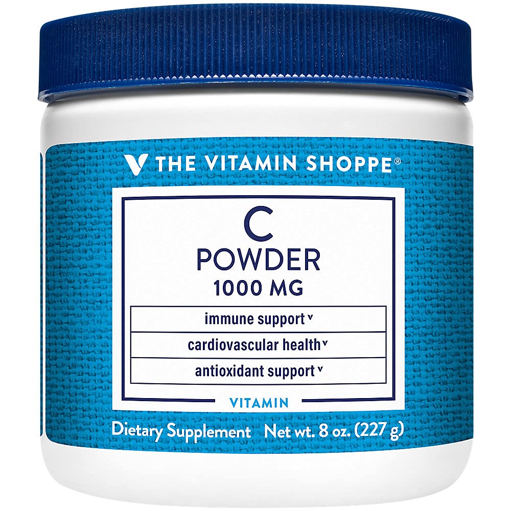 La Vitamine Shoppe Vitamine C Poudre 1000MG, Antioxydant qui soutient la santé immunitaire et cardiovasculaire (8 Ounces Poudre)