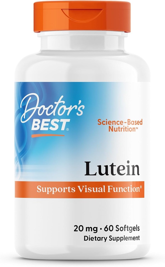 Meilleur lutéin de docteur sans gluten, soutien de la vision, 60 Softgels