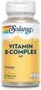 SOLARAY Vitamine B Complex 50 mg - Cellular Energy Vitamines - Metabolisme en nerve Health Ondersteuning met vitamine B12, vitamine B1, B6, Niacin, Foliumzuur, Biotine en andere B Vitaminen - Vegan, 50 VegCaps