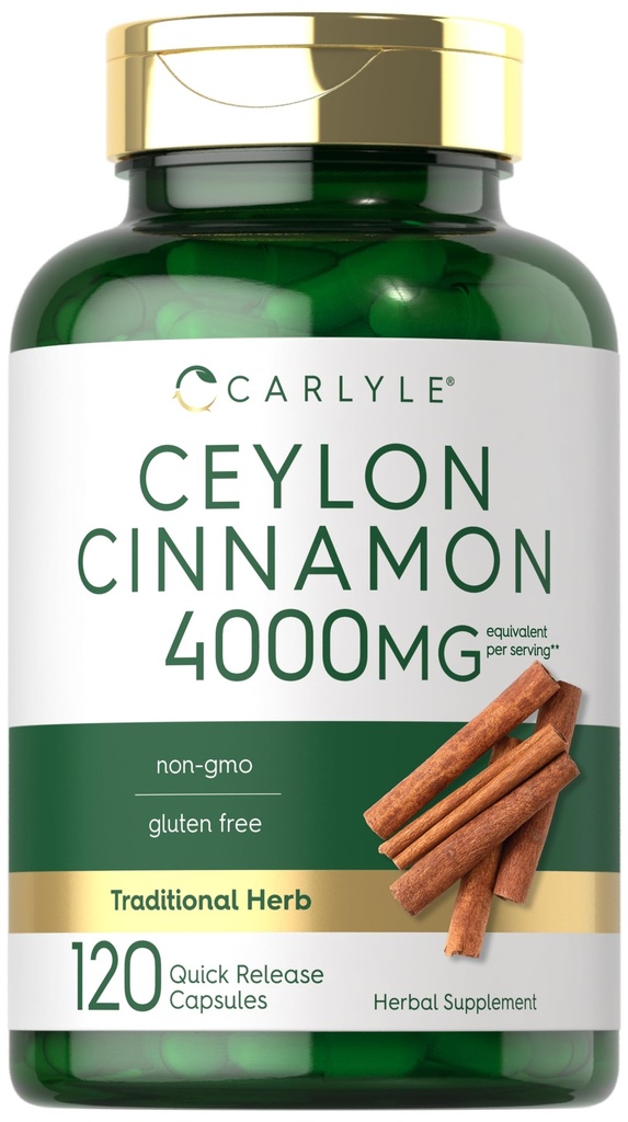 Carlyle Ceylon Cinnamon Capsules 4000 mg