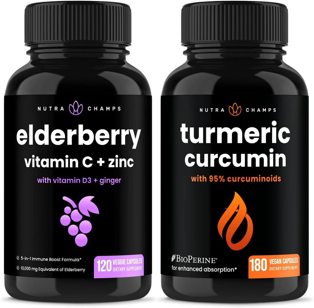 NutraChamps Vlierbessen en Kurkuma Capsules Bundle