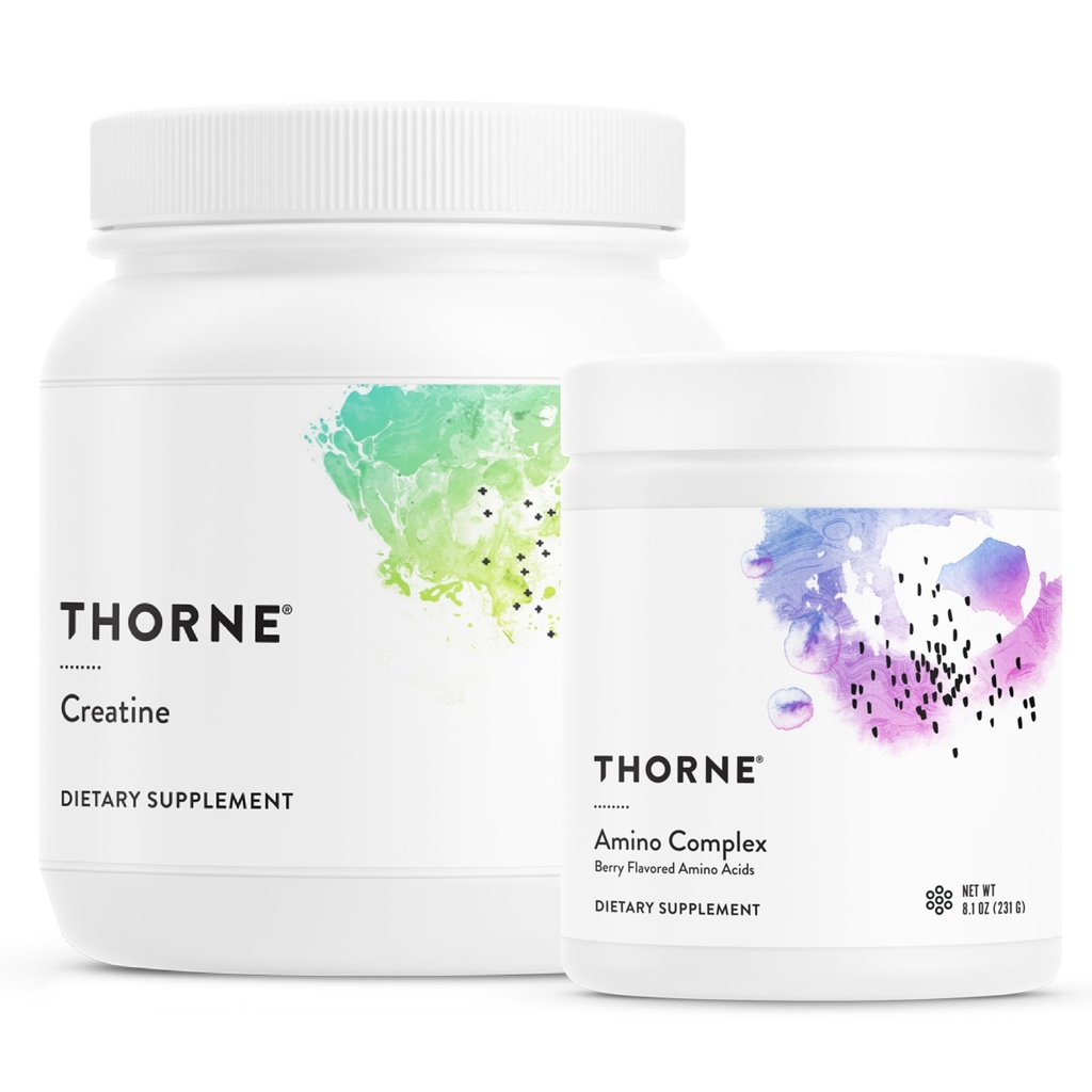 THORNE - Performance Power Duo - Amino Complex + Creatine Combo voor Energie, Lean Muscle en Endurance - NSF gecertificeerd voor Sport - 30 tot 90 Servers