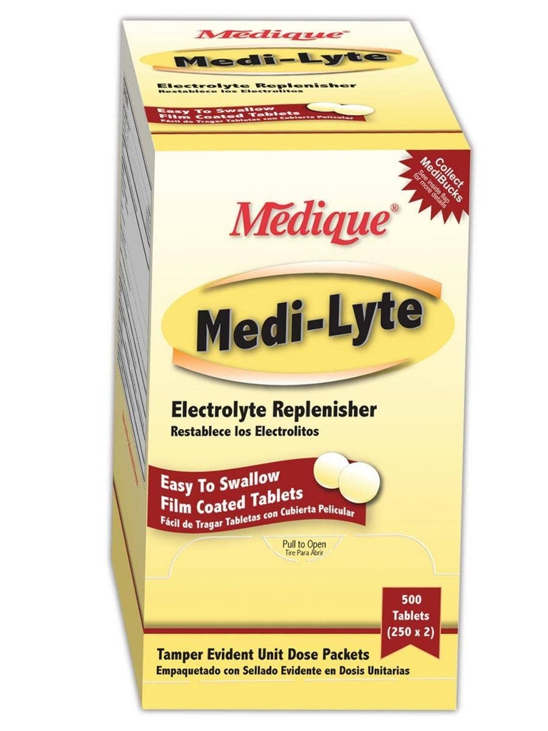 Medique MP030-33 Medi-Lyte Heat Relief Medication, Capacity, Volume, Standard, White (pack van 50)