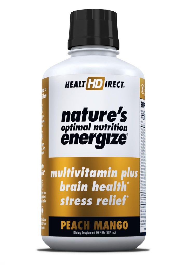GEZONDHEID DIRECT - Optimale voeding van de natuur Energize Liquid Multivitamine Superfood - 140+ Nutriënten - Mentale helderheid en energie - Immune & Cardiovasculaire ondersteuning 30 porties