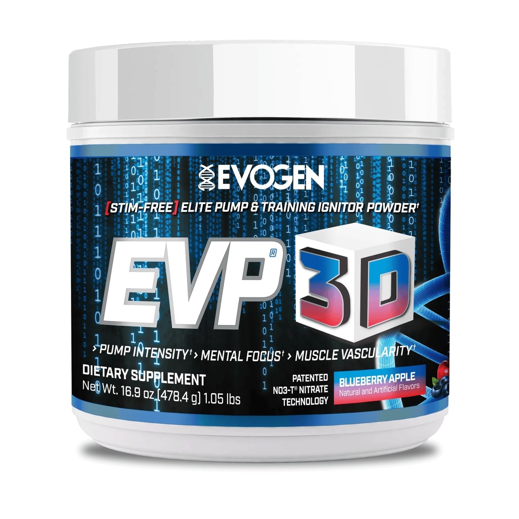 Evogen EVP 3D - Stim Free Pre Workout Powder for Men & Women 