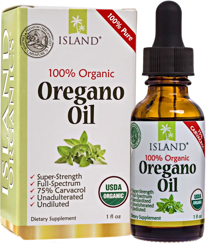 Oregano Oil Organic Liquid Drops - 100% Pure & Undluted - USDA-Certified Organic (1 oz) 75% Carvacrol - Gegroeid in Spanje - Immune Support Supplement with Oil of Oregano.