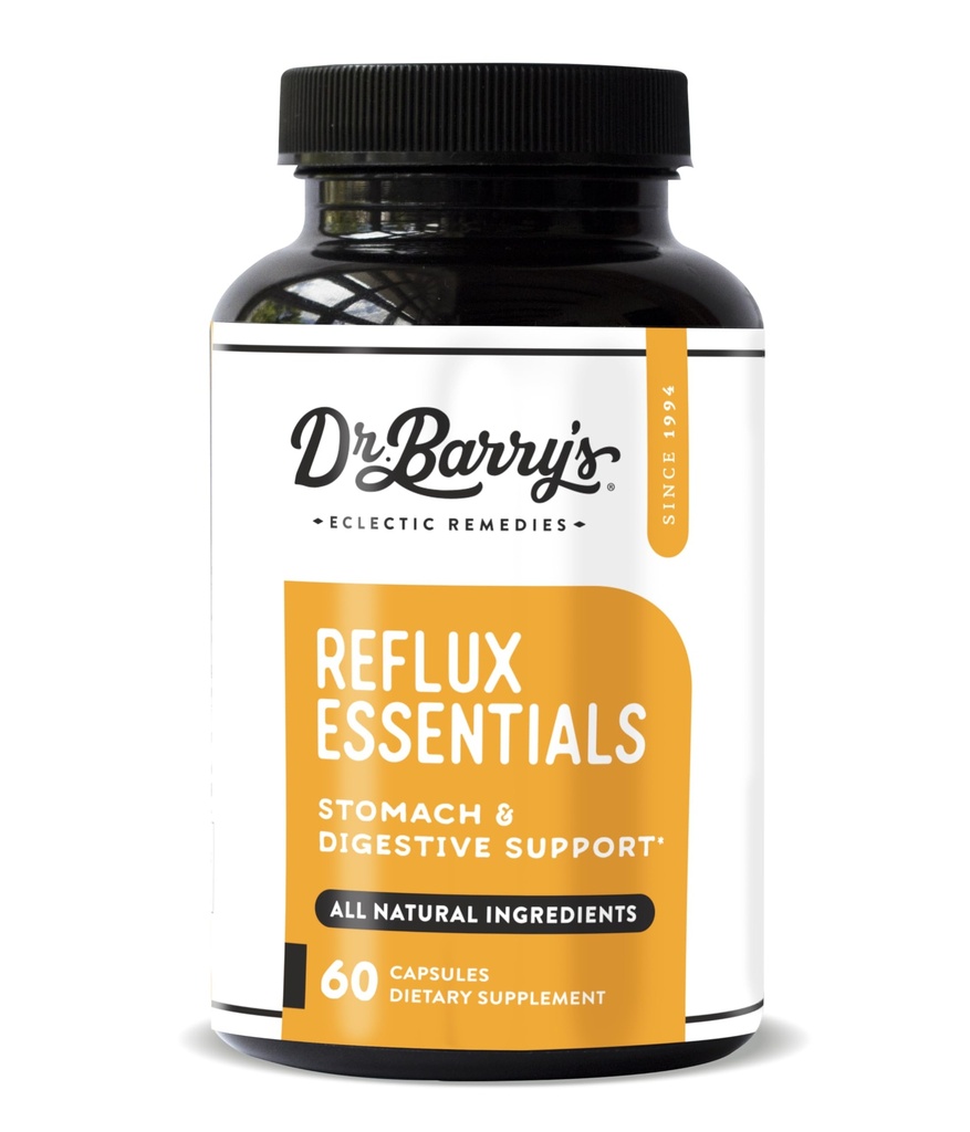 Dr. Barry's Reflux Essentials - Natuurlijke ondersteuning voor spijsverterings- en maaggezondheid, 60 capsules - 30 dagen levering (1)