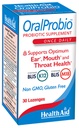 OralProbio 30ct, Eenmaal dagelijks kauwtabletten, Ondersteunt Optimum oor, mond, en keel Gezondheid, Niet GGO, Glutenvrij, Pepermunt smaak, Bevat BLIS K12 & M18