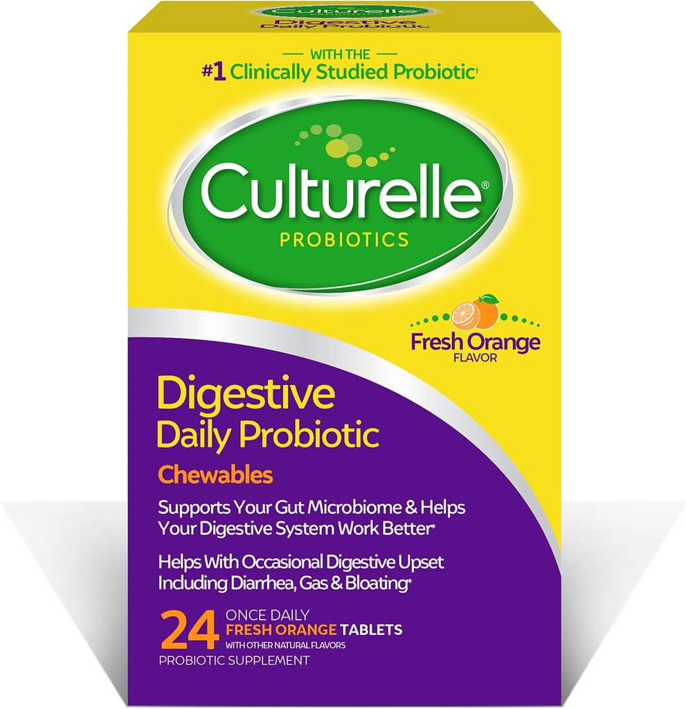 Culturelle Kids Kauwbare Probiotica voor kinderen Digestieve & Immune Health, Digestieve Gezondheid Dagelijkse Probiotische Kauwtabletten voor mannen en vrouwen