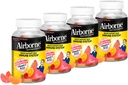 Airborne 750 mg Vitamine C Immuun Ondersteuning Supplement Gummy's voor volwassenen, diverse fruitsmaak, Glutenvrij Gemaakt Blend met Krachtige Antioxidanten Vitaminen A C & E, 42 Gummies (4 Pack)