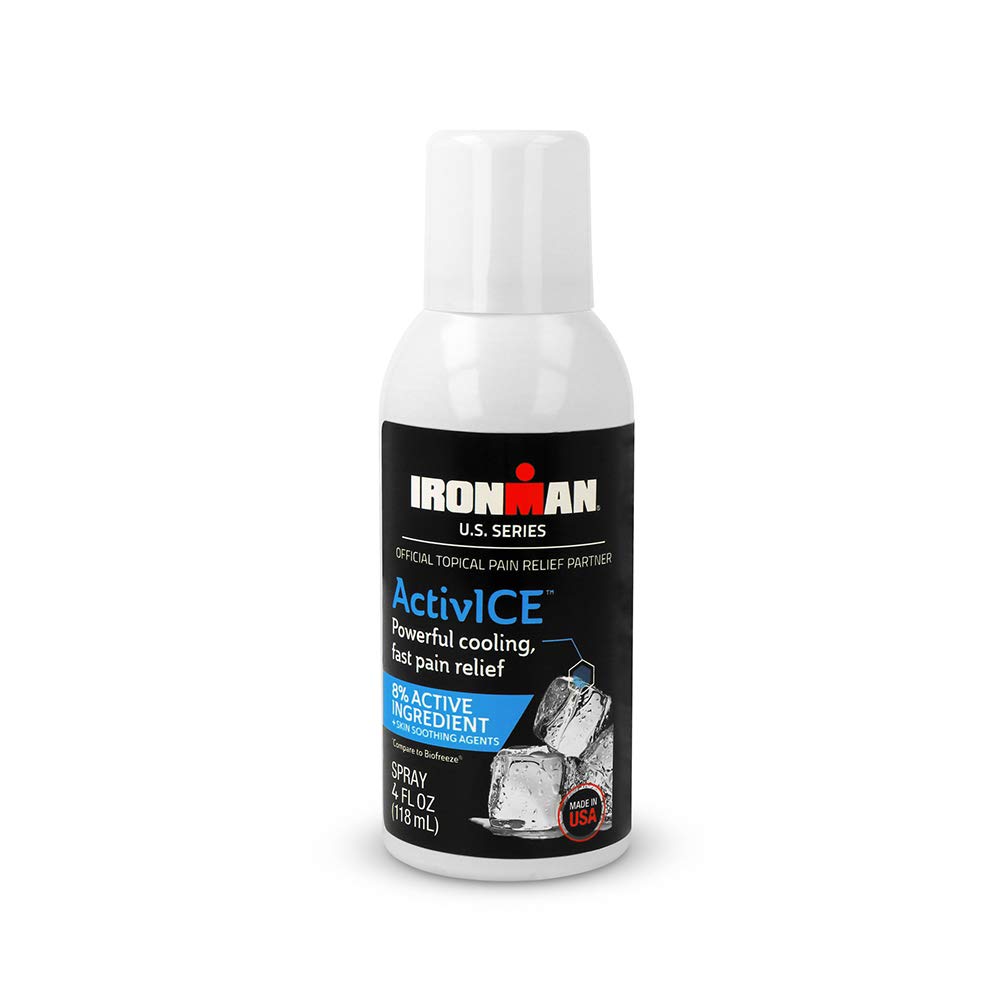 Curad IRONMAN ActivICE Koelspray, Topische pijnverlichting voor artritis, gewrichts-, spier-, rug- en pijnpijn, 4 oz (1 telling)
