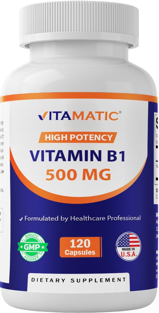 Vitamatic Vitamine B1 (Thiamine) 500mg, 120 Capsules