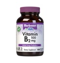 Bluebonnet Voeding Vitamine B2 100 mg, Voor Cardiovasculaire en Zenuwstelsel Gezondheid, Sojavrij, Glutenvrij, Kosjer Gecertificeerd, Dairy-Free, Vegan, Niet-GMO, 100 Plantaardige Capsules, 100 porties