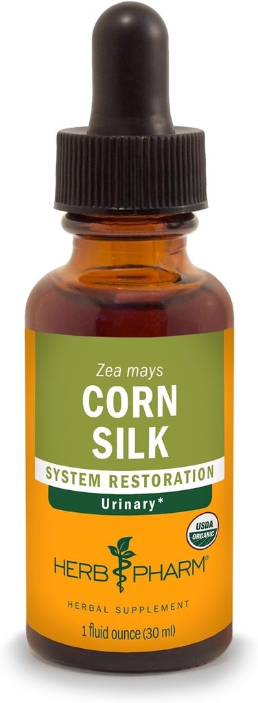 Extrait liquide de soie de maïs biologique certifié Herb Pharm pour le soutien du système urinaire - 4 Ounce