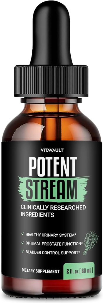 Potent Stream Drops Prostate Suppléments pour hommes PotentStream Prostate Suppléments santé pour hommes Potent Stream Drops - maximum de force avec Shilajit et MCT Oil, PotentStream Drops Reviews (1 Pack)