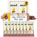 Stuur Bars Plant-Based Vegan Gezonde Proteïne Bars, Met Groenen (Peanut Cacao Crunch, 8 Bars) 