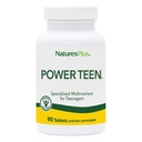 Natures Plus Source de puissance de vie Adolescents - 90 comprimés végétariens - Adolescents multivitamines avec minéraux et aliments entiers pour le focus mental, booster l'énergie - Sans gluten - 45 portions