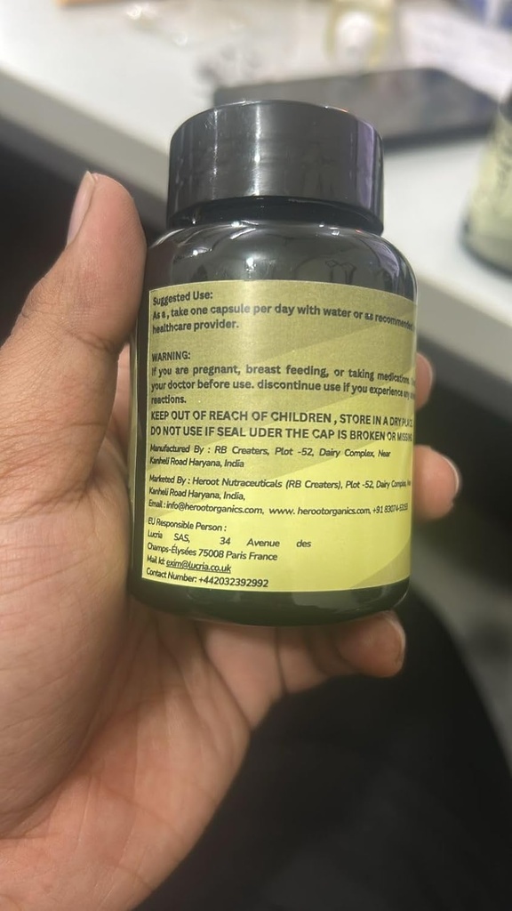 Organische Spirulina Proteïne Poeder Capsules - Vitaminen en Mineralen voor Energie - Vegetarisch, Glutenvrij 100% Pure Superfood voor Optimale Gezondheid (60 Capsules)