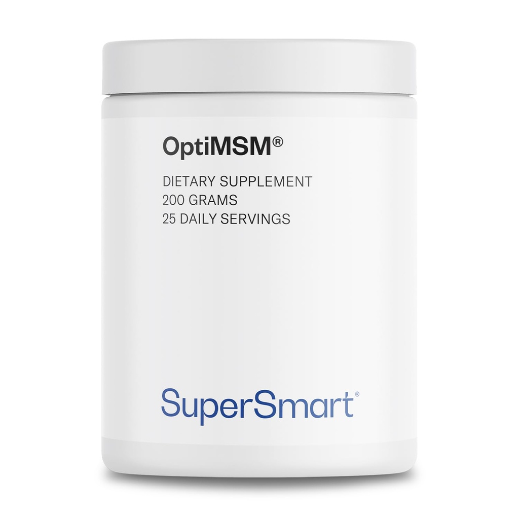 Supersmart OptiMSM (Gepatenteerde en hoge zuiverheid formule) - Methyl-Sulfonyl-Methaan MSM Poedersupplement 