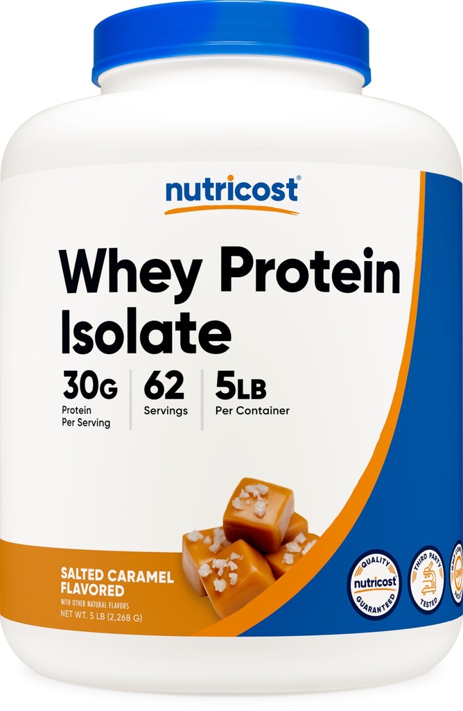 Nutricost Wei eiwitisolaat (Salted Caramel, 5LBS)