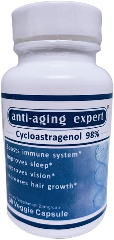 Cycloastragenol 98% Gemicroniseerde 25mg, 30 Vegetarische Capsules, 1 Fles