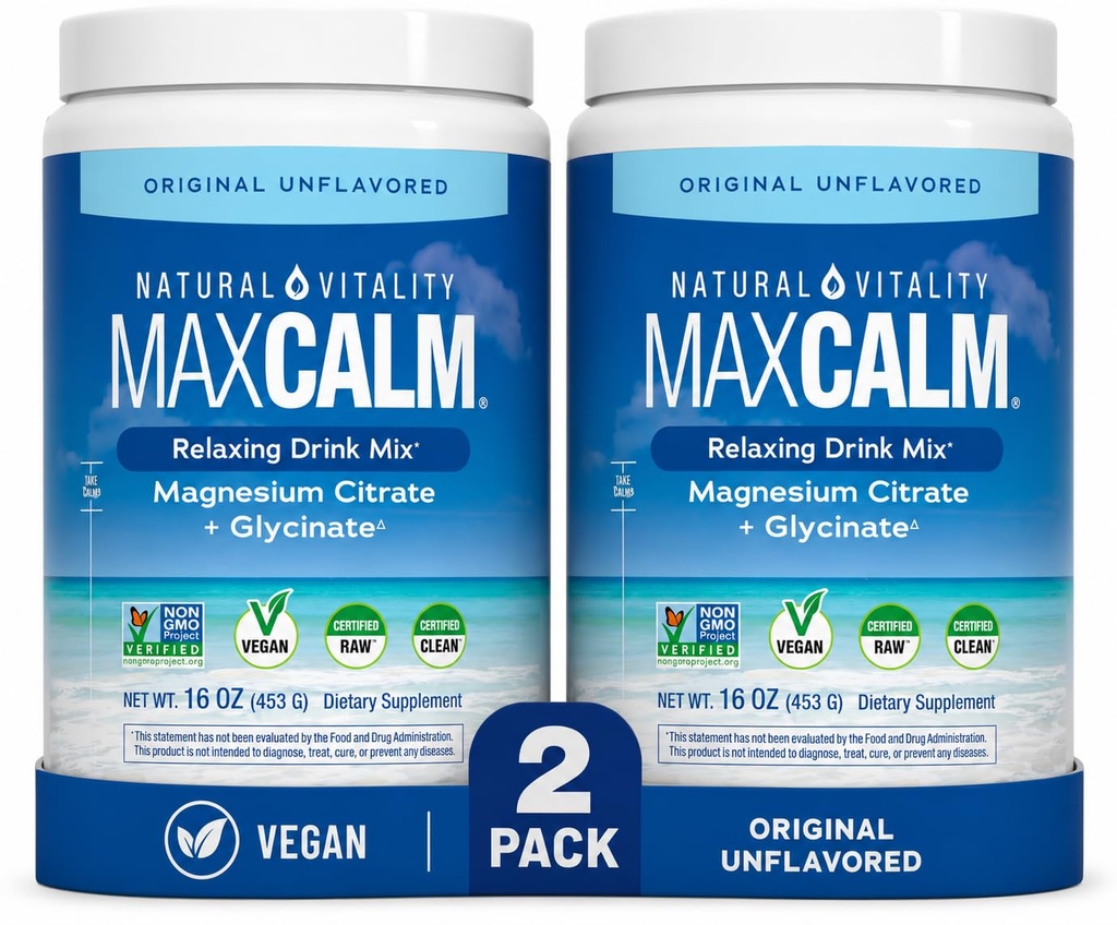 Natuurlijke vitaliteit Natural Magnesium Kalm (2 flessen van 16 Ounce)