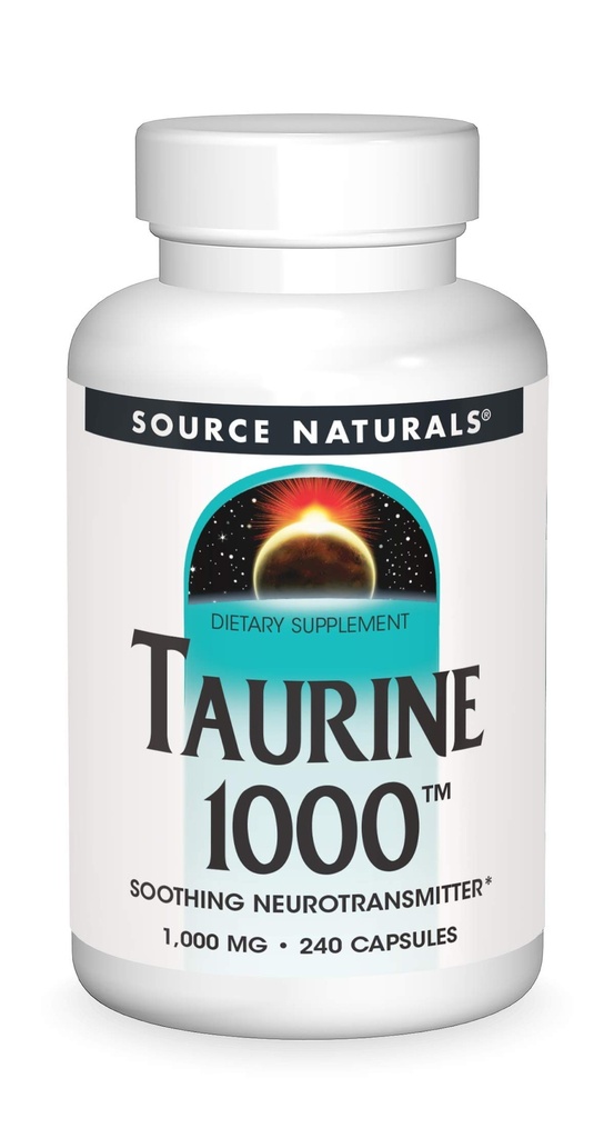 Bron Naturals Taurine, kalmerende Neurotransmitter*, 1000mg - 240 Capsules
