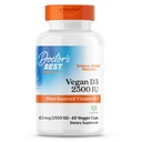 Artsen Best Vegan D3 2500 IE (Vitashine), Plant Broned Vitamine D3, Non-GMO, Glutenvrij, Sojavrij, Vegan 60 Veggie Caps