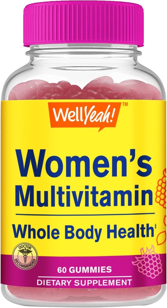 Vrouwen Multivitamine Gummy - Algemene Gezondheid en Welzijn - Multivitamine voor vrouwen met Biotine (3.000 mcg), Zink, B Vitaminen en Foliumzuur - Vrouwen Multivitaminen Gummy - Raspberry Flavor - 60 Tellen