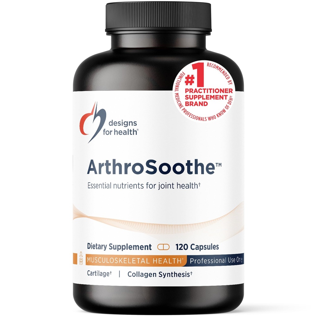 Designs for Health ArthroSoothe - Hyaluronzuur, Glucosamine, MSM, Green Lipped Mussel, Kurkuma + Meer om te helpen ondersteunen Gezonde gezamenlijke functie - Non-GMO supplement voor volwassenen (120 capsules)