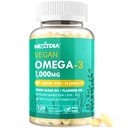 Vegan Omega 3 DHA EPA ALA Supplement met 5000IU vitamine D3 K2 (MK7), CoQ10 voor vrouwen Mannen 