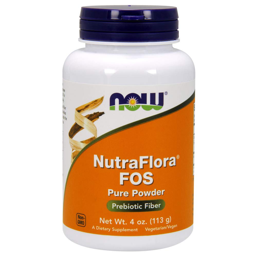 NU voedingssupplementen, NutraFlora FOS (fructooligosacchariden) Zuiver poeder, prebiotische vezels, 4-Ounce