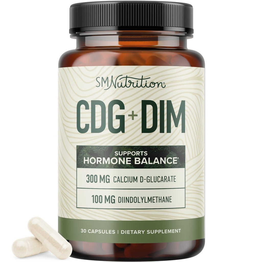 Calcium-D-Glucarate met DIM-supplement voor Estrogen Detox & Hormone Balance voor vrouwen en mannen 
