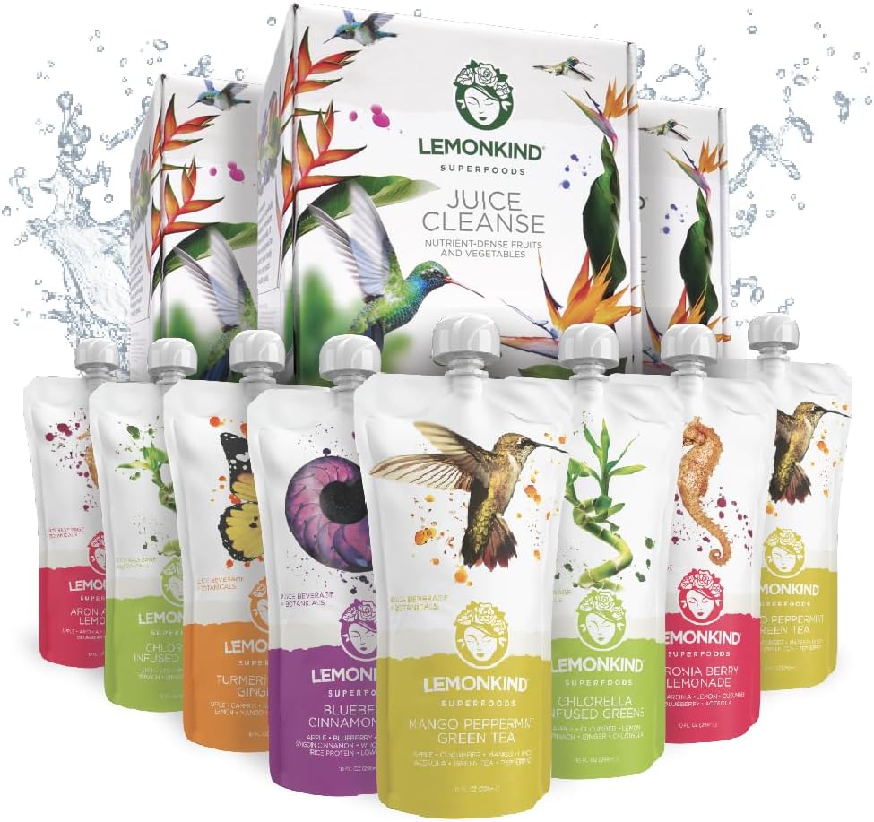 LEMONKIND 3-Dag CORE Nutriënt-Dense Cleanse: Detox, Boost Energy, Beheer Gewicht, Break Bad Habits - Plant-Based, Non-GMO, Gluten-Free, Persed, Geen Concentraten - 24 sappen.
