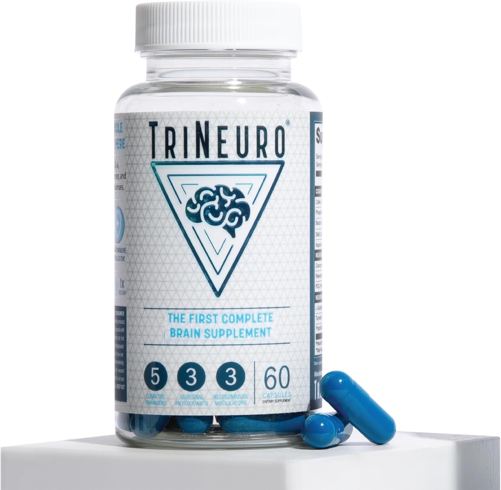 Daily Brain Supplement, NSF Certified, Neurochirurg Formulated Nootropic to Help Boost Memory, Enhancer Cognition & Support Brain Health with Resveratrol & Glutathion, 60 Servings