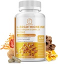 Paddestoelen Complex Capsules Supplementen, 9 in 1 met L-Ergothioneine, Glutathione, Lions Mane, Reishi, Cordyceps, Biologische Paddestoelen Extracten voor Immune & Antioxidant Ondersteuning 120 Counts-Non GGO, Vegan