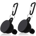 2 Pcs en poudre de protéines, conteneur portable en poudre de protéines, entonnoir en poudre de protéines, entonnoir de bouteille d'eau pour mélanges de poudre, préentraînement / supplément de gym entonnoir porte-clés (100ml)