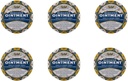 Rawleigh Onguent médicamenté: 4,5 oz d'étain bleu, Poitrine topique pour la congestion froide, nasale, les douleurs mineures et la douleur, avec Camphor, Mentol et Eucalyptus, Formule non grasse - Pack de 6