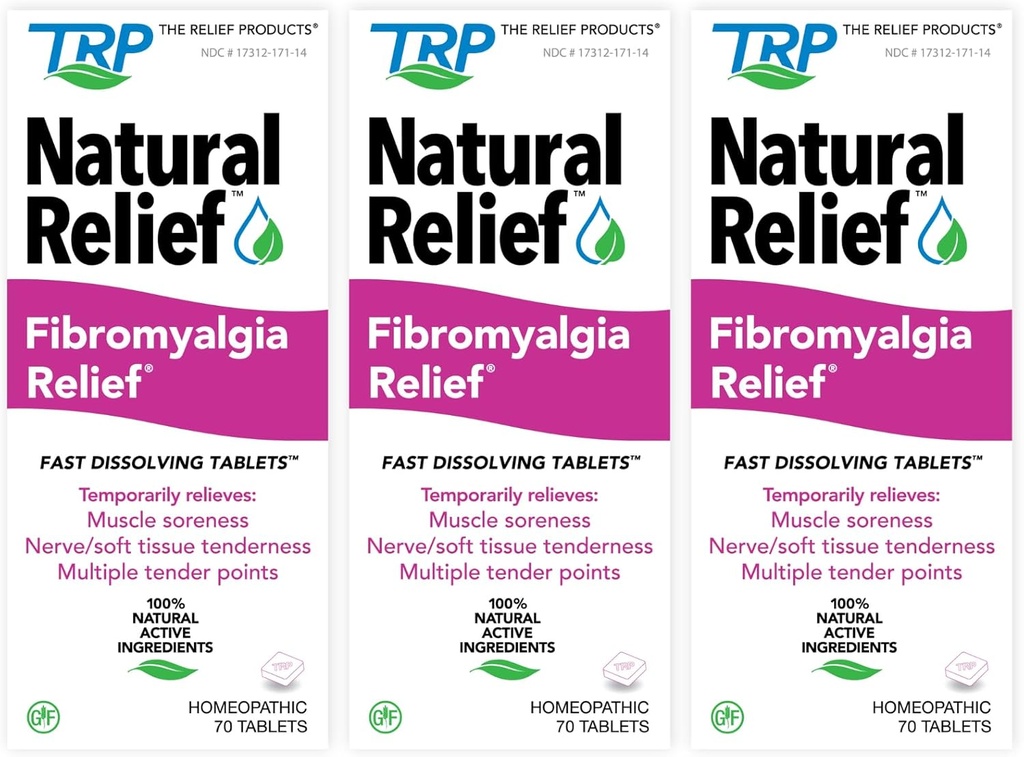 Fibromyalgia Relief for Temporary Relief of Muscle Soreness Disconfort Sensibilité Difficulté Déplacement Douleur articulaire (3 Pack)