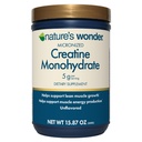 Nature's Wonder Micronized Creatine Monohydraat Powder 5g, Muscle Health, Muscle Energy Production, No Lactose, 5g Micronized creatine Powder per Serving, 450G, 90 Servings