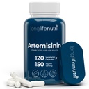 LongLifeNutri Artemisinin 150mg - Extrait de Sweet Wormwood, 120 Capsules végétariennes, Supplément Organic Artemisia Annua pour Detox quotidien, 4-Mois d'approvisionnement, GMP certifié, Fabriqué aux États-Unis